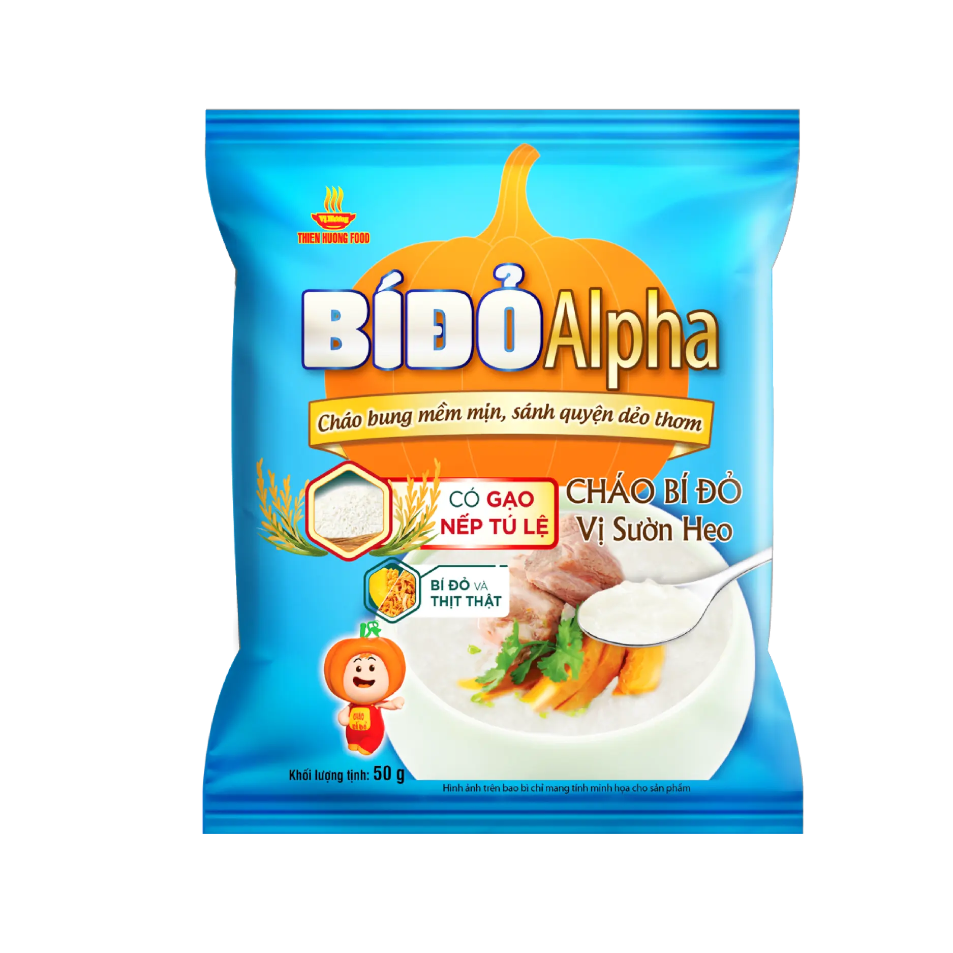 CHÁO BÍ ĐỎ VỊ SƯỜN HEO